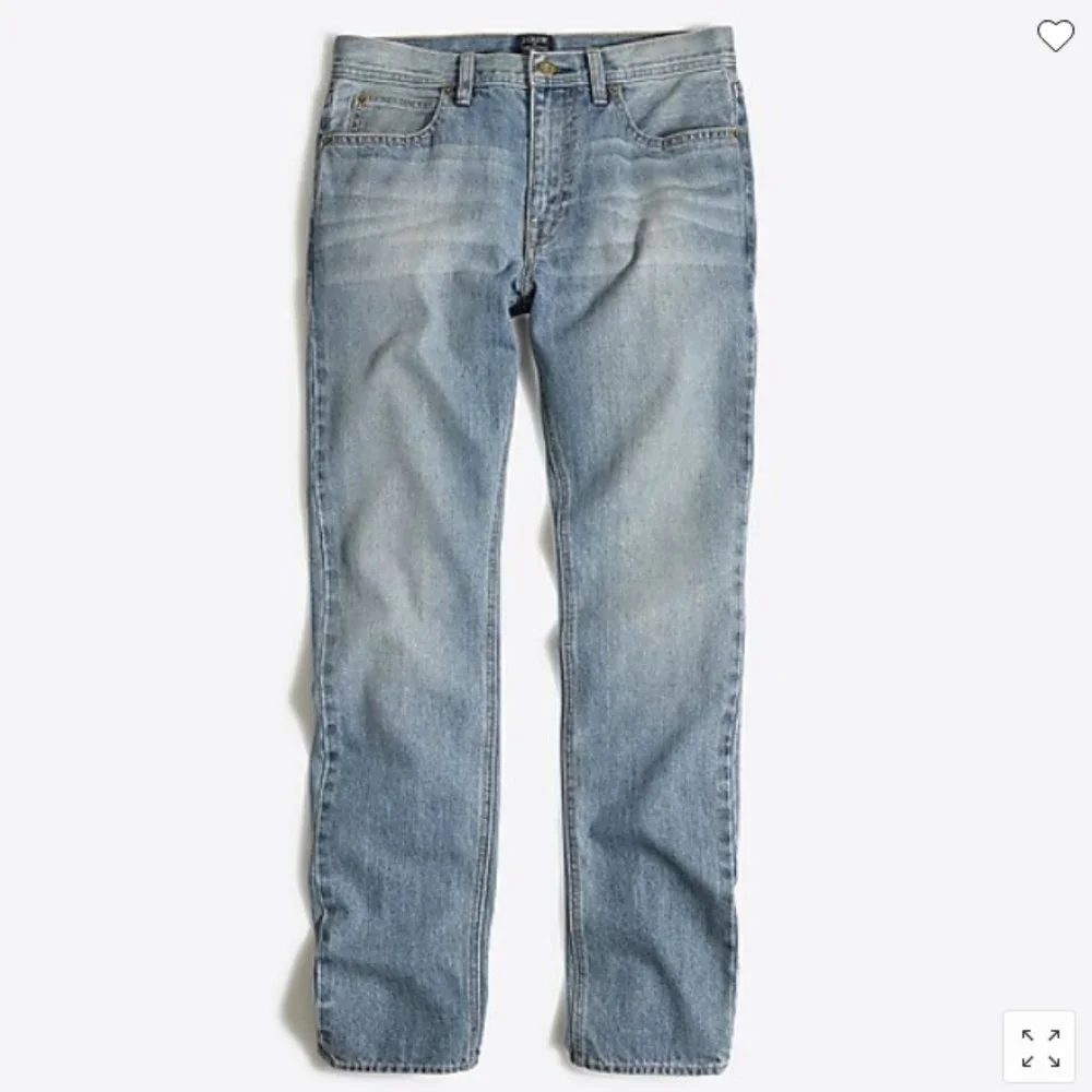 Mens J Crew Sutton Straight-Fit Jean in Light Wash 35x32